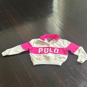 Polo by Ralph Lauren Kids Sweatshirt in Pink and White